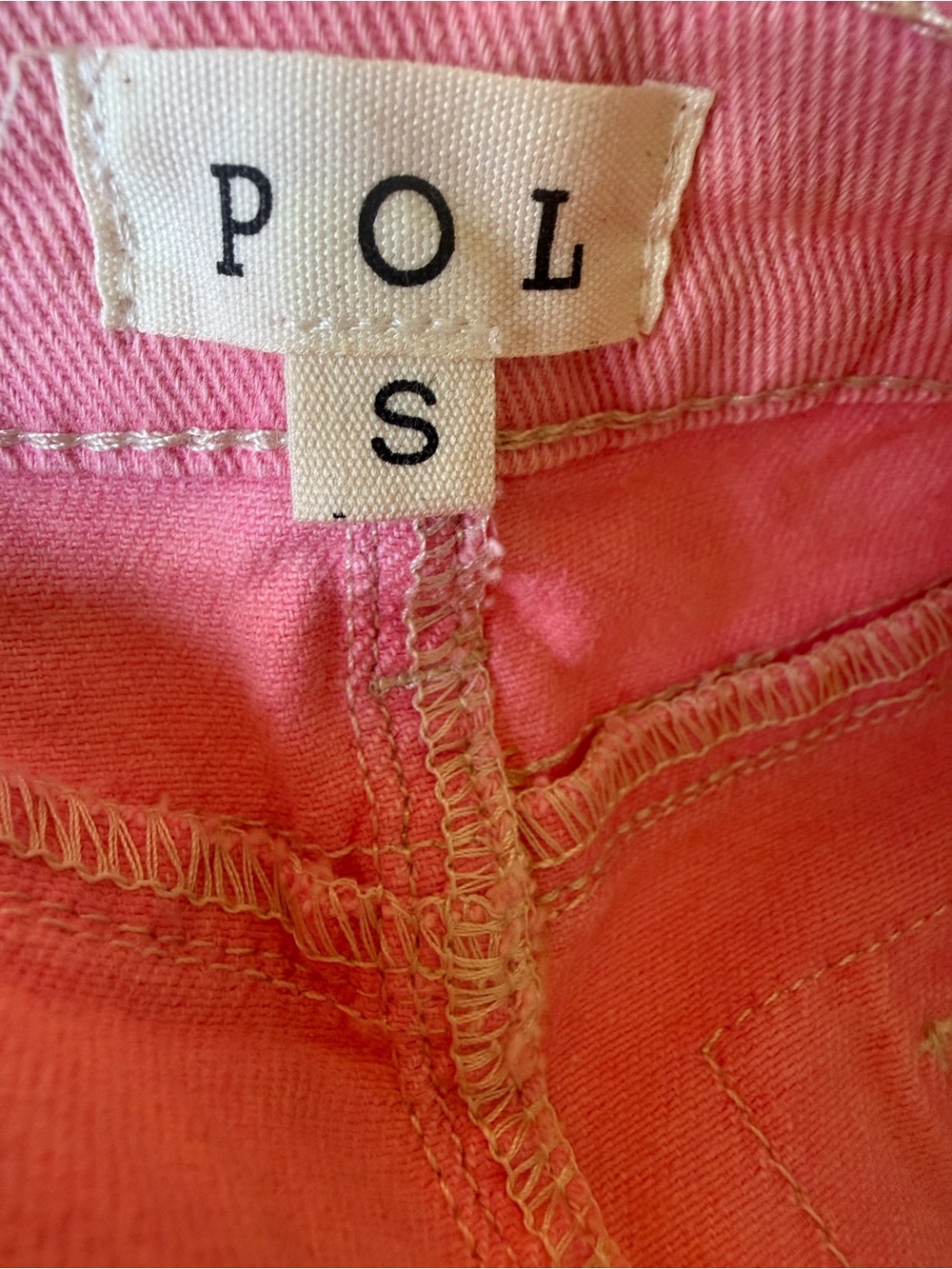 POL Pink Mini Skirt with Lace Trim - Picture 3 of 3